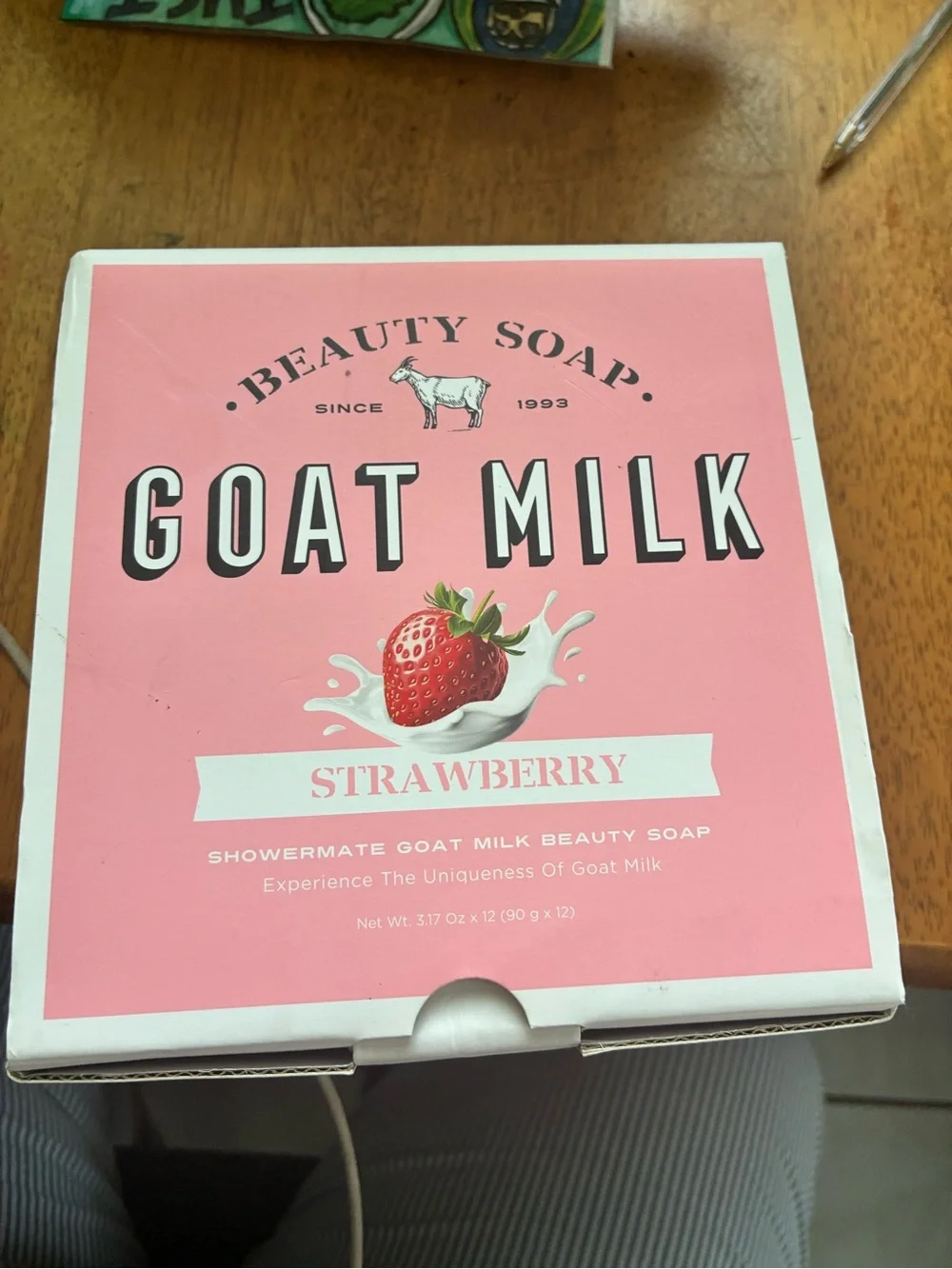 Goat Milk Strawberry Beauty Soap - Pink
